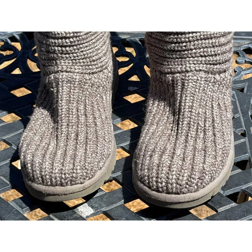 UGG Women’s Boots US Size 6 S/N Cardy 5819 Classic Knit Tall Gray